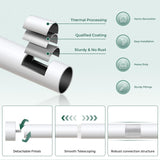 VOIIY white telescoping curtain rod 48 to 84 inch with 1-inch diameter modern finials and wall mount brackets - view 7