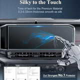 Matte anti-glare tempered glass screen protector installed on 2024-2026 Jeep Gladiator 12.3-inch infotainment touchscreen - view 4