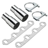 SPELAB EH28140 mirror-polished T304 stainless steel exhaust header with 8-2-1 mandrel bent piping for Ford F150 5.8L V8 - view 3