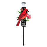 Solar Red Cardinal Memorial Garden Stake with Warm LED Light – Weatherproof — view 1 of 8