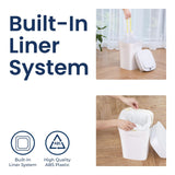 Ninestars 2.6 Gallon Touchless Motion Sensor Trash Can – Soft Close White — view 6 of 8