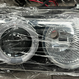 JX Racing black housing LED halo projector headlight pair with clear lens for 1988-1998 Chevy GMC C10 C/K trucks - view 3