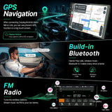 Leadfan 10.1-inch double din car radio touchscreen head unit for Honda Civic 2006 to 2011 with CarPlay display - view 5