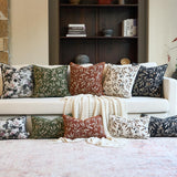 Alerfa Beige Floral Chenille Lumbar Throw Pillow Cover 12x20 In — view 7 of 8