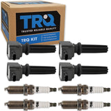 TRQ 8-piece ignition coil and iridium spark plug kit for 2017-2021 Ford Fusion and EcoSport in black packaging