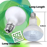 Two MCLANZOO 75W UVA reptile basking heat lamp bulbs in E26 base with included stick-on digital temperature strip - view 2