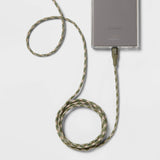 Heyday 10ft USB-C to USB-A Braided Fast Charging Cable - Camouflage — view 2 of 3