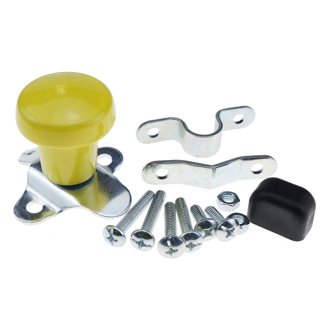 DVPARTS yellow vinyl tractor steering wheel spinner knob with ball bearing, part number WSV123Y, on white background