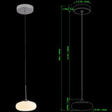Kinglong chrome and glass pendant light fixture with adjustable cord hanging, farmhouse style LED kitchen island light - view 3