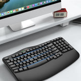 EDJO Wireless Ergonomic Wave Keyboard with Wrist Rest – Open Box — view 2 of 8