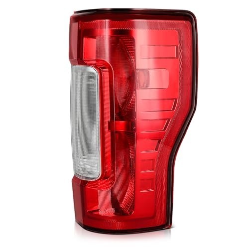LBRST passenger side LED tail light assembly with chrome housing and red lens for 2017-2019 Ford F-250 F-350 Super Duty