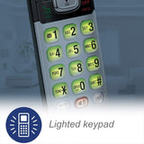 VTech CS6719-2 silver cordless phone system with 2 handsets and charging bases, Caller ID cordless phone - view 4