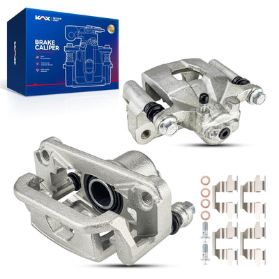 KAX rear brake caliper pair left and right silver finish for Nissan Maxima 2003-2008 2019-2023 replacement set