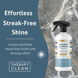 Therapy Clean Granite & Stone Cleaner Polish 14oz – pH Neutral with Microfiber Cloth – Used — view 2 of 8