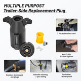 MECMO 7-Way RV Trailer Plug Splice-In Male End Connector Heavy Duty — view 6 of 8