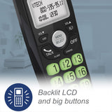 VTech VG131-11 black DECT 6.0 cordless phone with backlit display and keypad, wall-mountable handset with base - view 5
