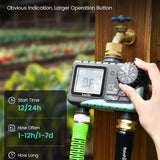 RAINPOINT blue 2-outlet hose sprinkler timer with digital display, 2-zone programmable water timer for garden irrigation - view 6