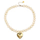 joymiao Chunky Heart Beaded Necklace – Colorful Resin Choker for Women