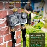 RAINPOINT blue 2-outlet hose sprinkler timer with digital display, 2-zone programmable water timer for garden irrigation - view 7
