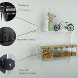 Two clear acrylic floating wall-mounted shelves 15 inches displayed in a bathroom holding small decor items - view 3