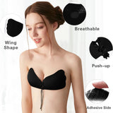 VIVISOO Strapless Adhesive Push-Up Bra – Black 32C with Nipple Cover — view 6 of 6