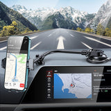 Apps2Car 13-inch gooseneck long arm car dashboard phone mount with carbon fiber finish and suction cup base - view 6