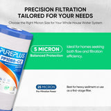 Two PurePlus PP10BB-CC 10x4.5 inch whole house sediment carbon water filter cartridges in original packaging - view 3