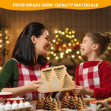 Brown food-grade silicone mold with 5 three-dimensional Christmas tree cavities for baking cakes muffins and ice cubes - view 5