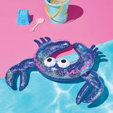 Sun Squad Split Ring Crab Glitter Pool Float – Red Tube, 66 Lb Capacity — view 2 of 5