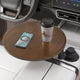 AXVLU 360° Rotating Car Laptop Tray Desk with Cup Holder – Walnut Finish