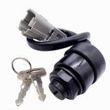 Black metal ignition key switch with plug-in connector for Kawasaki Mule PRO and Teryx UTV, OEM part 27005-0643 - view 2