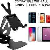 HMENG Adjustable Aluminum Phone & Tablet Stand for 4-10" Devices — view 4 of 7