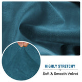 H.VERSAILTEX Velvet Stretch Sofa Cushion Covers – Deep Teal 3-Pack — view 5 of 8
