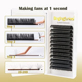 Bingling easy fan DD curl eyelash extensions tray 0.07mm 8mm black silk volume lashes cruelty free - view 5