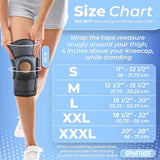 Sparthos Hinged Knee Brace XXXL – Open Patella ACL MCL Meniscus Support — view 5 of 8