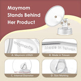 Maymom 15mm breast pump flanges and duckbill valves 2-pack in retail packaging for Spectra S1 S2 9 Plus - view 6