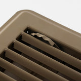 Two brown powder-coated steel louvered floor registers 4x14 inches with adjustable damper lever, heavy duty stamped steel - view 7