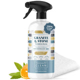 Therapy Clean Granite & Stone Cleaner Polish 14oz – pH Neutral with Microfiber Cloth – Used — view 1 of 8