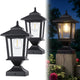 Derynome Solar Post Cap Lights 2-Pack for 4x4 Wood Fence & Deck – Matte Black