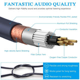 JOLGOO black 3.3ft dual RCA male to dual XLR male audio cable with gold-plated connectors for studio and home use - view 3