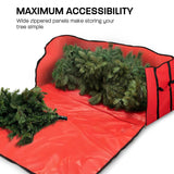 ZOBER red 600D Oxford fabric Christmas tree storage bag 59x20x20 inches with dual zippers and reinforced handles - view 4