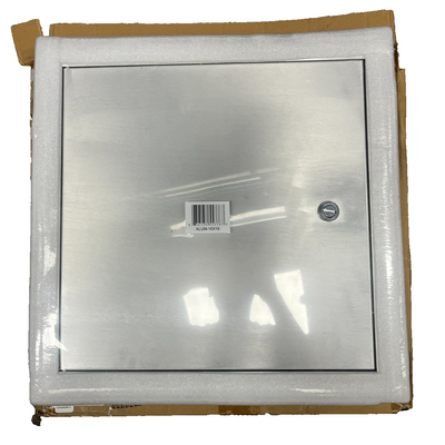 16x16 inch square aluminum access door with screwdriver latch for wall or ceiling HVAC panel installation, silver finish