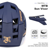 BATFOX LA303 blue mountain bike helmet size large with visor and 18 ventilation holes, polycarbonate shell - view 3