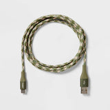 Heyday 10ft USB-C to USB-A Braided Fast Charging Cable - Camouflage — view 3 of 3