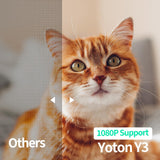 YOTON Y3 yellow mini projector with 360-degree rotating stand, compact 317g portable home theater projector - view 5