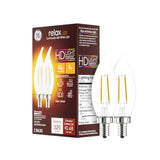 GE Relax CA11 LED Candelabra Bulbs 2-Pack – Dimmable Soft White 40W Equiv – Open Box — view 1 of 8