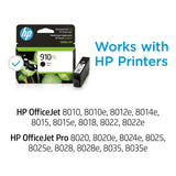 Genuine HP 910XL Black High-Yield Ink Cartridge 3YL65AN in retail packaging for OfficeJet Pro 8020 series - view 3
