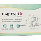 Maymom 18mm clear plastic breast flanges and silicone duckbill valves replacement set for Spectra breast pumps