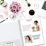 25 glossy white heavy duty 2-pocket paper folders with metal prongs, letter size, fanned out on white surface - view 2