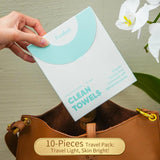 FUNFEEL white disposable face towels 10x12 inch plant-based biodegradable 55-count pack for makeup removal sensitive skin - view 2